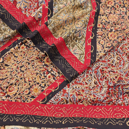 Indian Vintage Multi Dupatta Long Stole Block Print Pure Cotton Indian Scarves Scarf Veil Wrap Boho Soft Golden painted