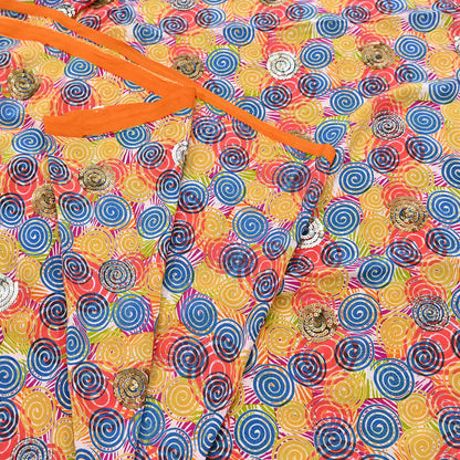 Indian Vintage Sari Multi Pure Crepe Silk Hand Embroidered Saree 5yd Sewing Floral Craft Sequins Dress making Crafting Quilting