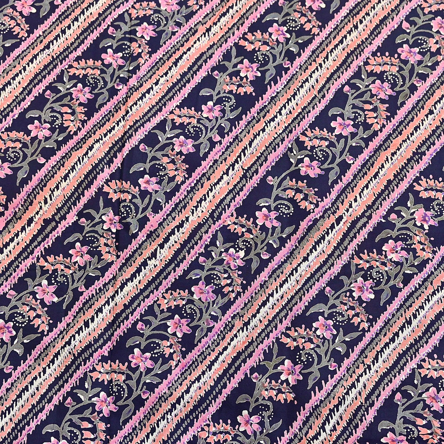 Indian Vintage Sari Blue 100% Pure Silk Printed Saree Craft Fabric 6yd Sewing Dress Making Soft Wrap Quilting Crafting Upcycle