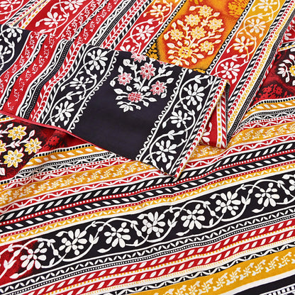 Indian Vintage Sari Yellow 100% Pure Silk Printed Sarees 5yd Sewing Craft Fabric Dress Making Soft Woven Border Upcycle Quilting