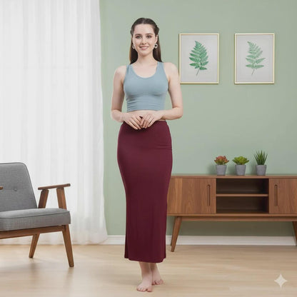 Saree Petticoat: Stretchable Cotton-Blend Shapewear Skirt