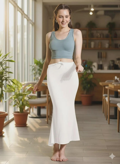 Saree Petticoat: Stretchable Cotton-Blend Shapewear Skirt