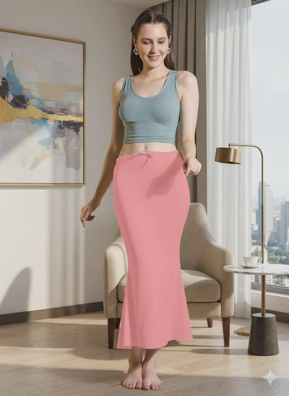 Saree Petticoat: Stretchable Cotton-Blend Shapewear Skirt