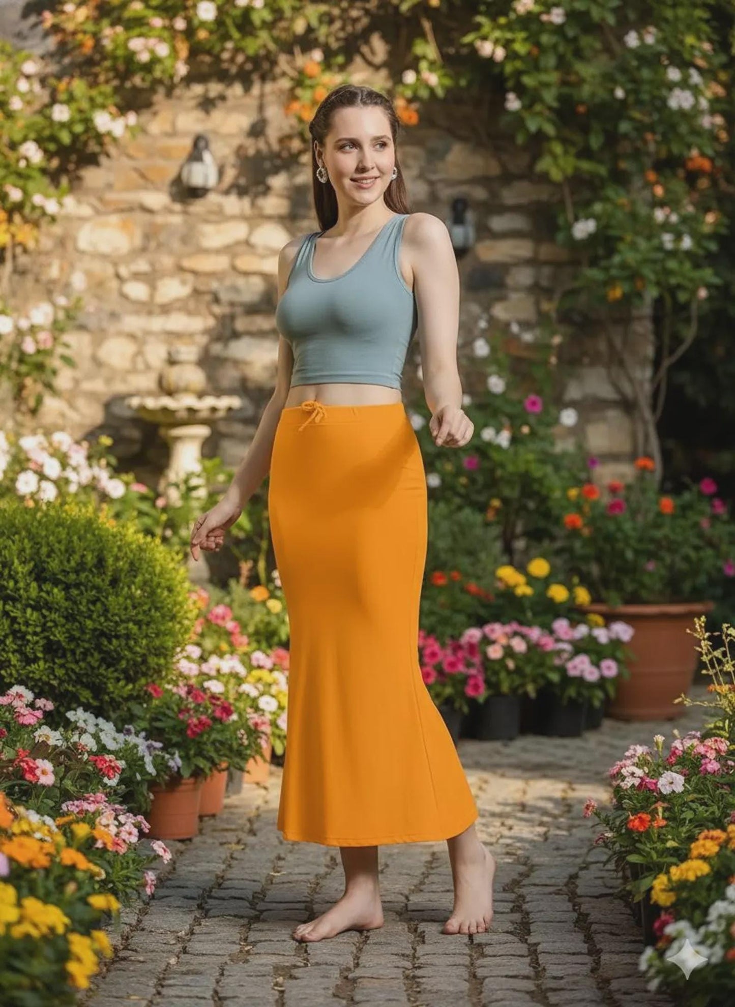 Saree Petticoat: Stretchable Cotton-Blend Shapewear Skirt