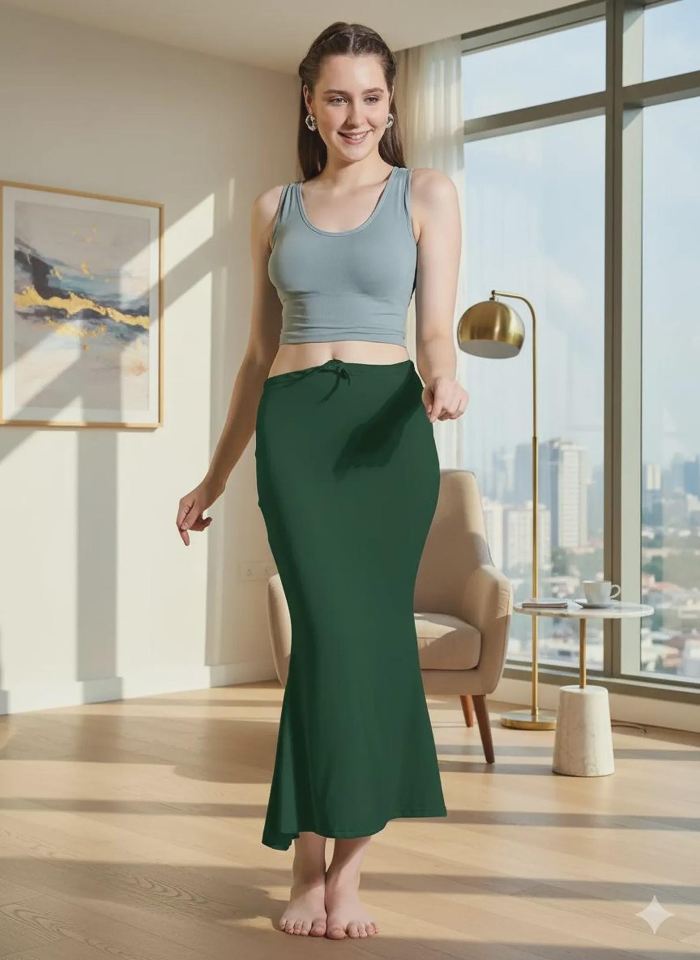 Saree Petticoat: Stretchable Cotton-Blend Shapewear Skirt