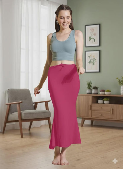 Saree Petticoat: Stretchable Cotton-Blend Shapewear Skirt