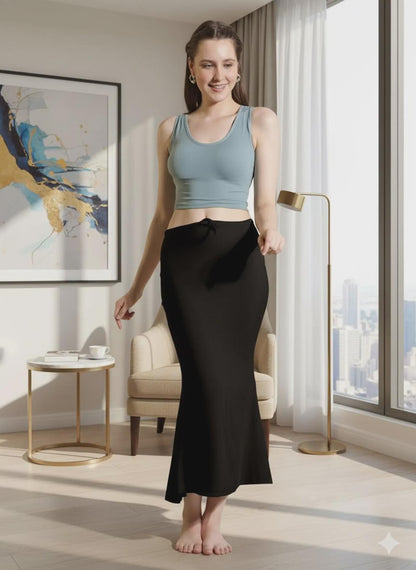 Saree Petticoat: Stretchable Cotton-Blend Shapewear Skirt