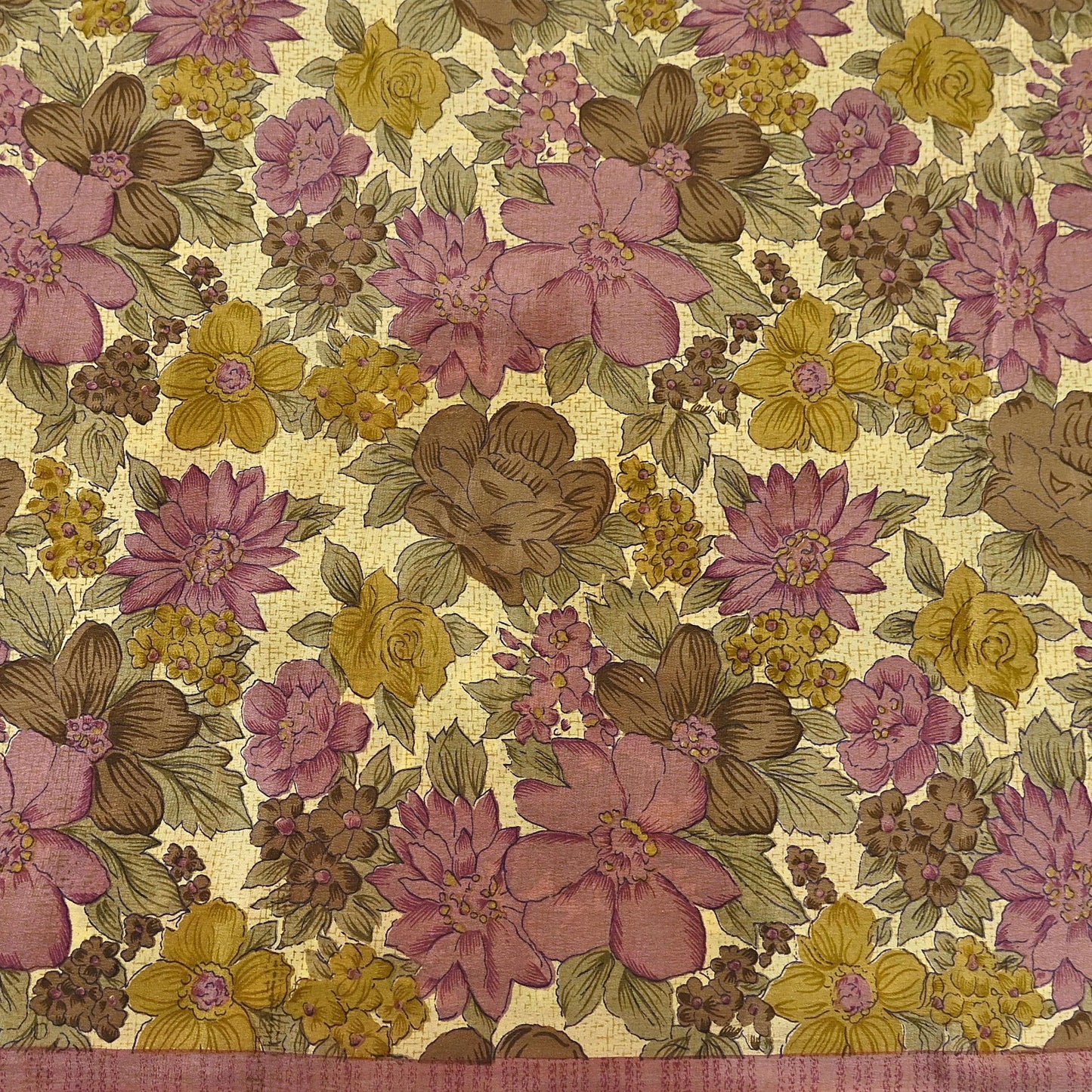 Indian Vintage Sari Beige Pure Crepe Silk Printed Saree 5yard Sewing Quilting Floral Soft Craft Fabric Wrap