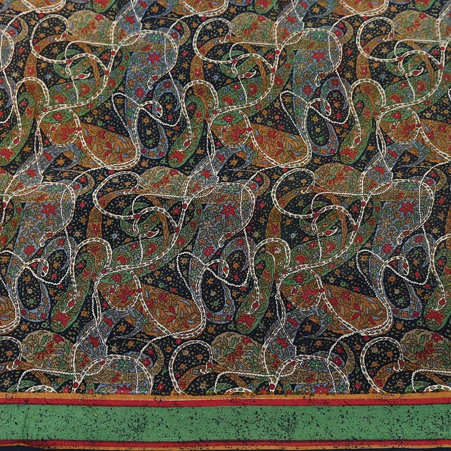 Indian Vintage Sari Black Pure Georgette Silk Printed Saree Craft Fabric Sewing 6Yd Soft Light Dress Making Crafting Quilting Upcycle