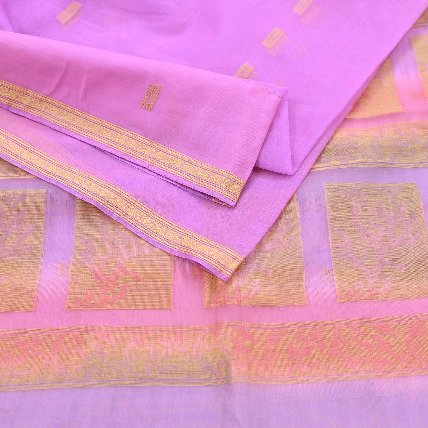 Indian Vintage Sari Purple & Pink Hand Woven 100% Pure Organza Silk Saree Craft Fabric 6Yd Dress Making Crafting Quilting Upcycle Zari