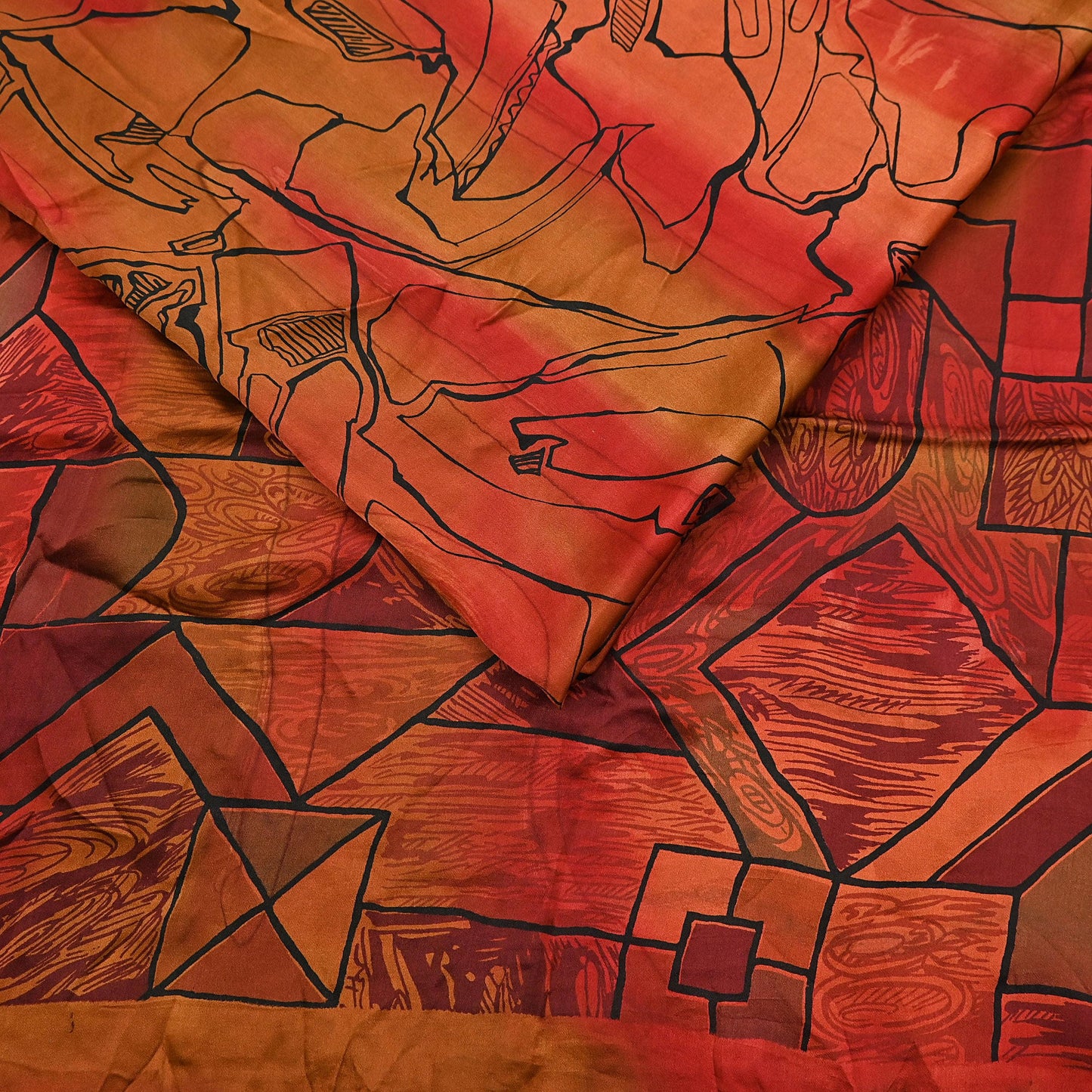 Indian Vintage Sari Multi Printed 100% Pure Satin Silk Sarees 5yd Sewing Craft Fabric Dress Making Wrap Upcycle Quilting Crafting