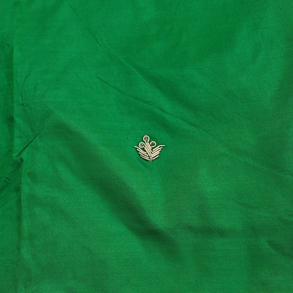 Indian Vintage Dupatta Green Pure Silk Long Stole Hand Embroidered Scarves Floral Design Stole Veil Wrap Zardozi/ dabka