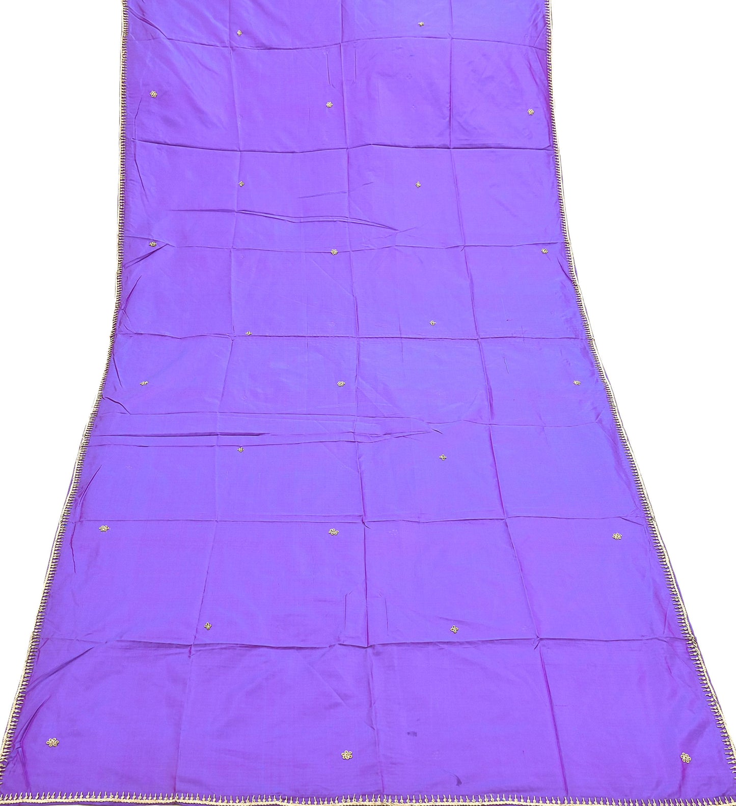 Indian Vintage Dupatta Purple Pure Silk Long Stole Hand Embroidered Scarves Floral Design Stole Veil Wrap Zardozi/ dabka