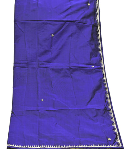 Indian Vintage Dupatta Purple Pure Silk Long Stole Hand Embroidered Scarves Floral Design Stole Veil Wrap Zardozi/ dabka