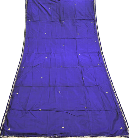 Indian Vintage Dupatta Purple Pure Silk Long Stole Hand Embroidered Scarves Floral Design Stole Veil Wrap Zardozi/ dabka
