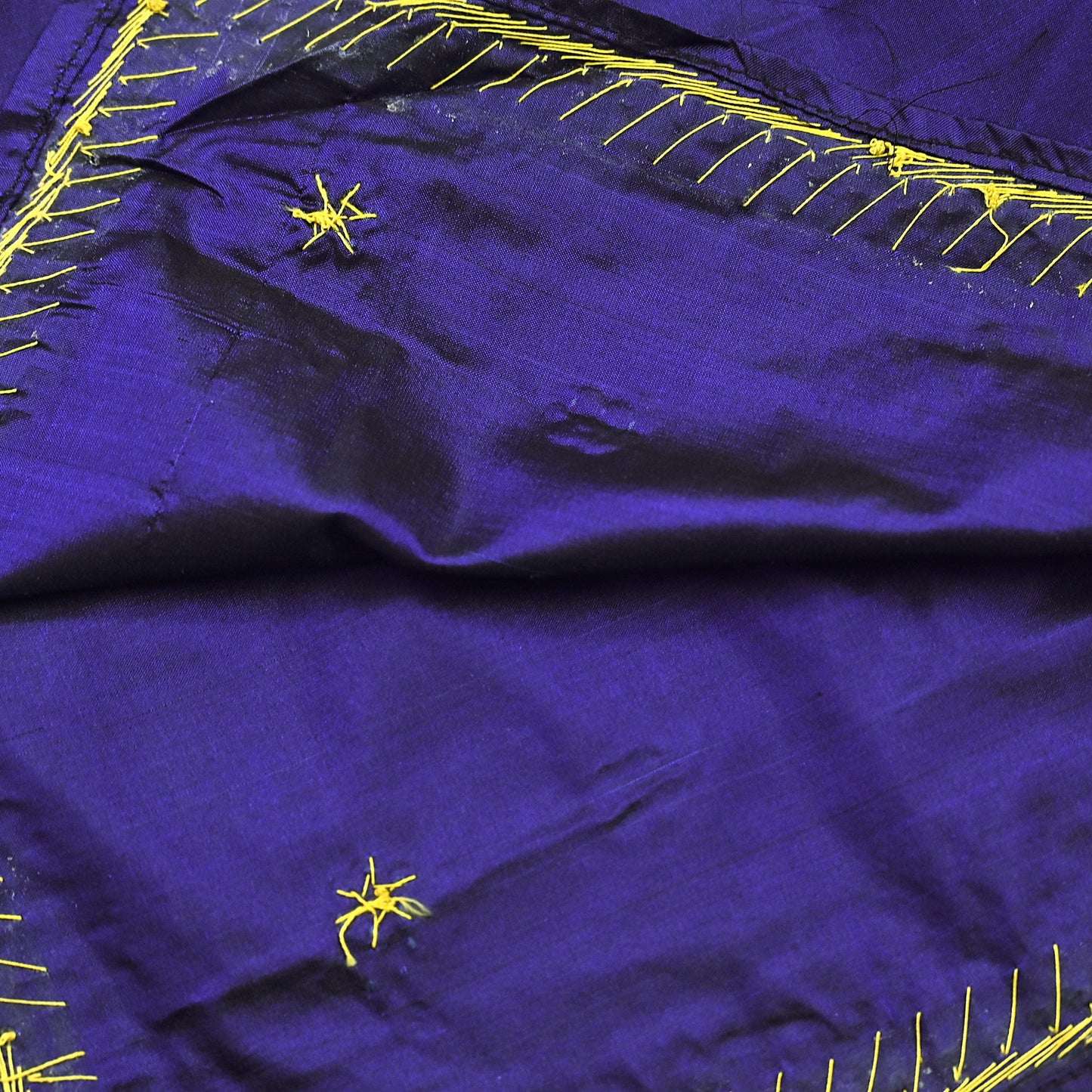 Indian Vintage Dupatta Purple Pure Silk Long Stole Hand Embroidered Scarves Floral Design Stole Veil Wrap Zardozi/ dabka