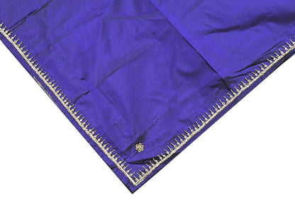 Indian Vintage Dupatta Purple Pure Silk Long Stole Hand Embroidered Scarves Floral Design Stole Veil Wrap Zardozi/ dabka