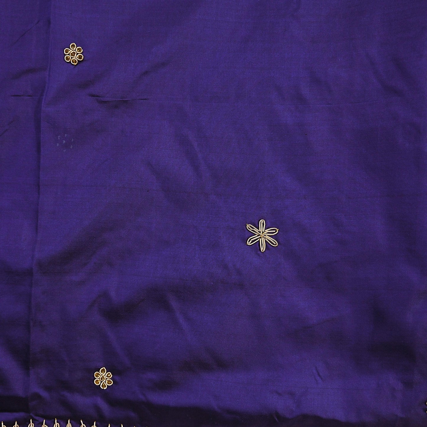 Indian Vintage Dupatta Purple Pure Silk Long Stole Hand Embroidered Scarves Floral Design Stole Veil Wrap Zardozi/ dabka
