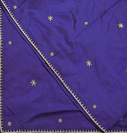Indian Vintage Dupatta Purple Pure Silk Long Stole Hand Embroidered Scarves Floral Design Stole Veil Wrap Zardozi/ dabka
