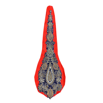 Indian Vintage Blue velvet Appliques  Set of 1 Hand-Embroidered Floral Patches with Zardozi,Dabka, Zari,for Craft, Journals