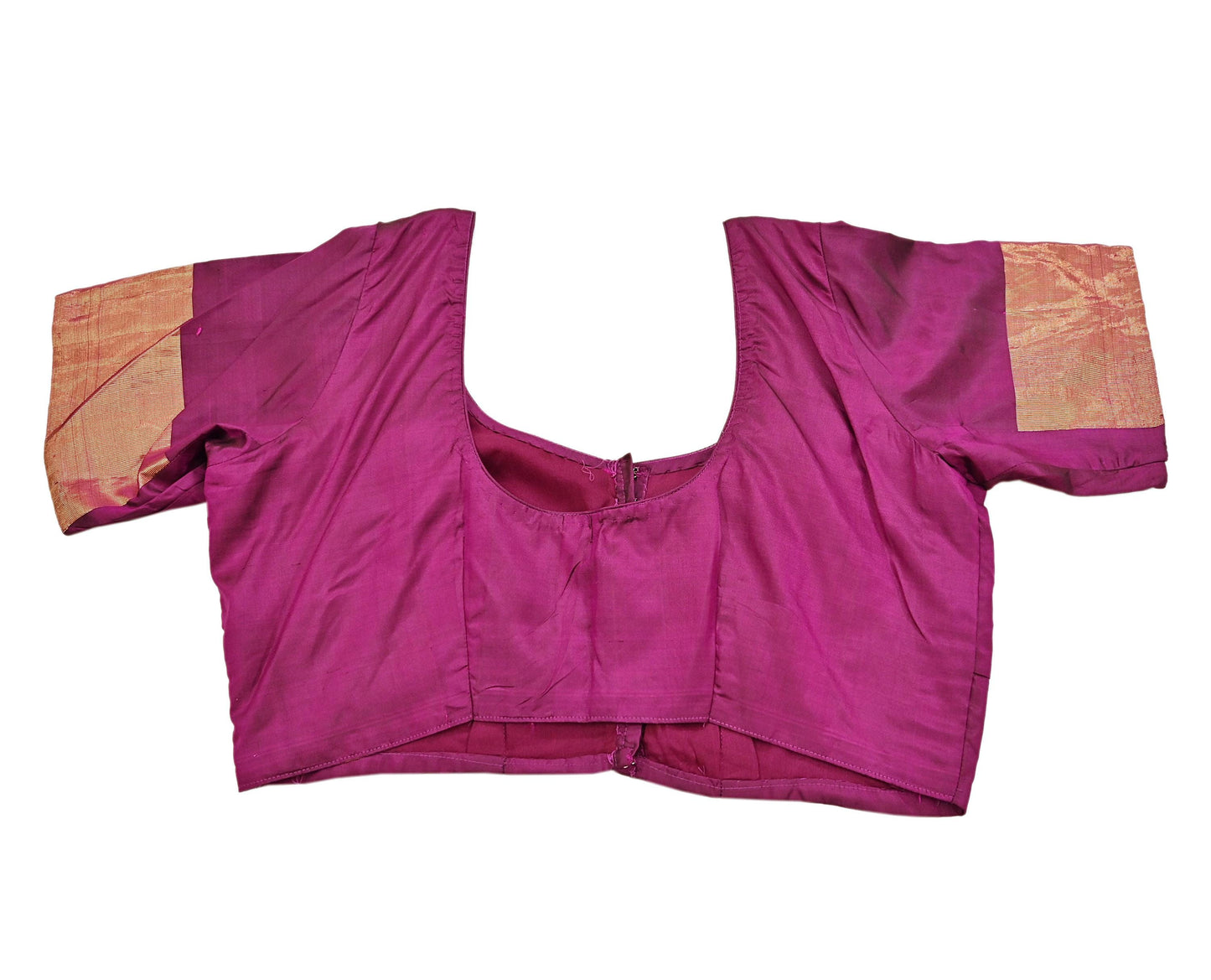 Indian Vintage Heavy Saree Purple Kanchipuram 100% Pure Silk Sari 5Yd Floral Crafting Dress making Ethnic temple Zari Border