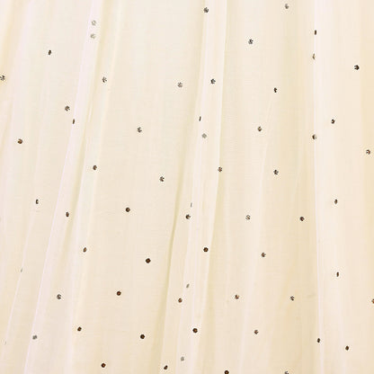 Indian Ivory Net Hand Embroidered  Mukesh/ Chikankari Lehenga/Skirt Designer By Abu Jani  bollywood party wear