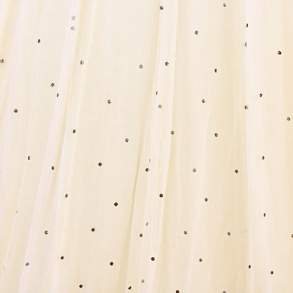 Indian Ivory Net Hand Embroidered  Mukesh/ Chikankari Lehenga/Skirt Designer By Abu Jani  bollywood party wear