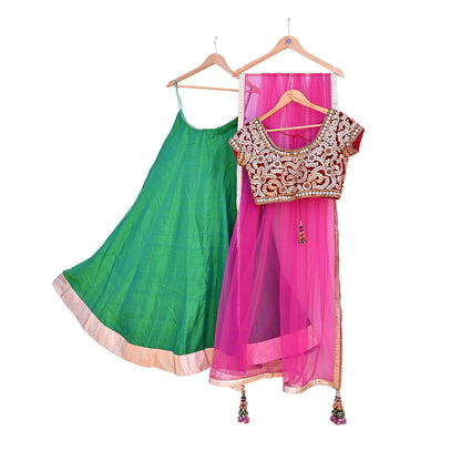 Indian Heavy Hand Embroidered Lehenga 3pcs Set Designer By Anamika khanna Party Wear