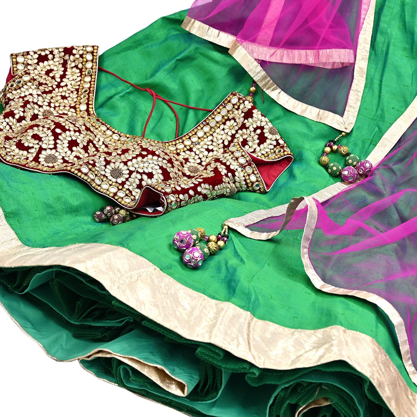 Indian Heavy Hand Embroidered Lehenga 3pcs Set Designer By Anamika khanna Party Wear