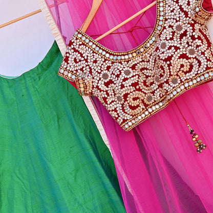 Indian Heavy Hand Embroidered Lehenga 3pcs Set Designer By Anamika khanna Party Wear