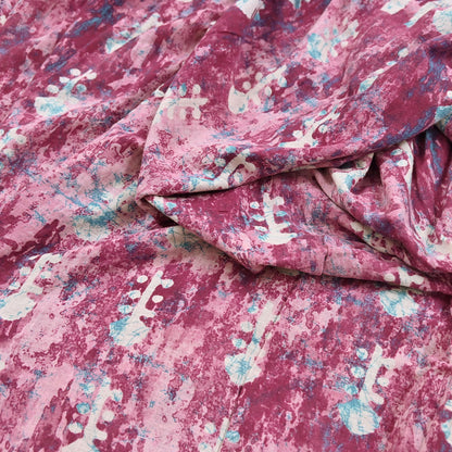 Indian Vintage Sari Green& Ivory Batik Printed Saree 100% Pure Cotton 5Yd Craft Fabric Soft Sewing Sarong Wrap Boho Quilting Dress Making