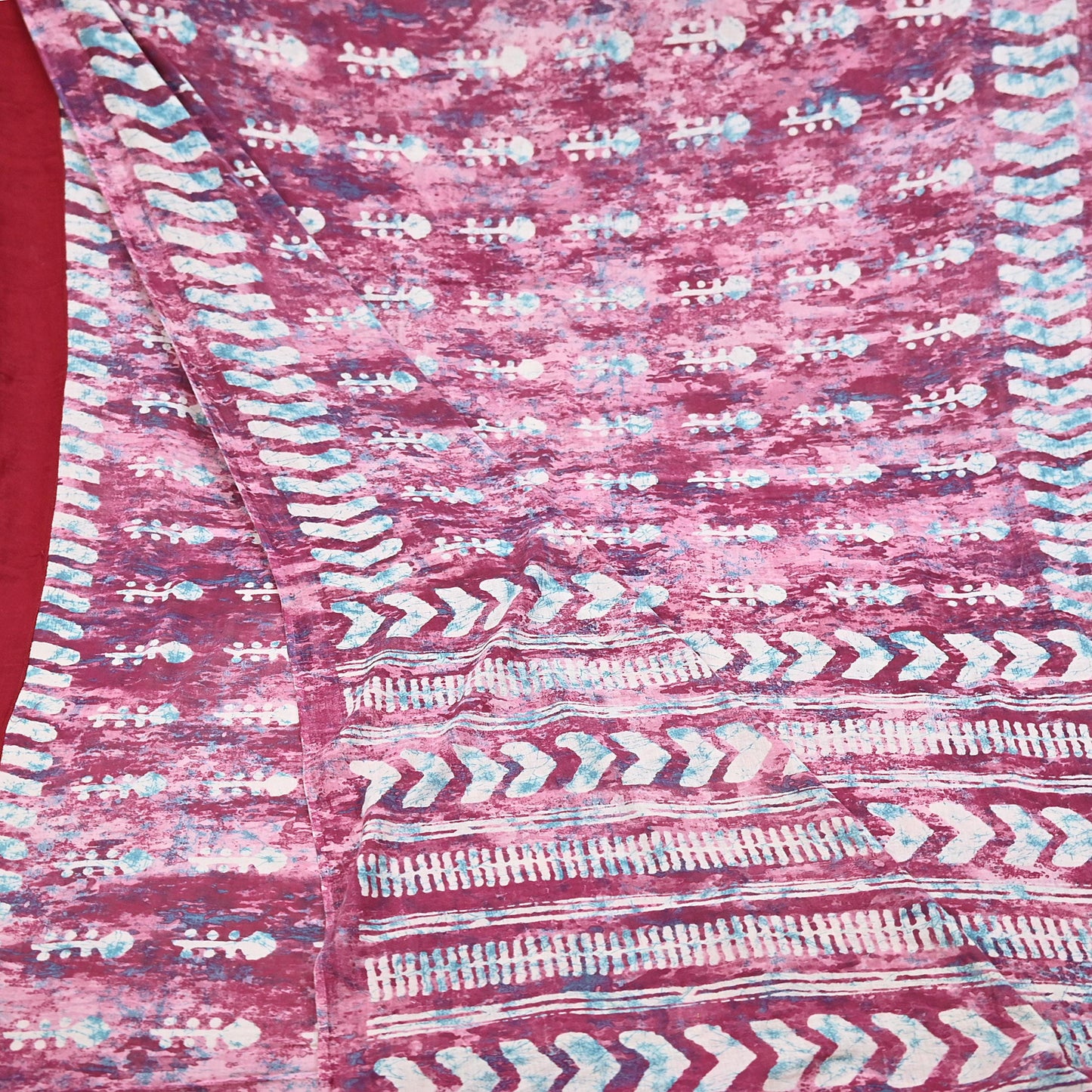 Indian Vintage Sari Green& Ivory Batik Printed Saree 100% Pure Cotton 5Yd Craft Fabric Soft Sewing Sarong Wrap Boho Quilting Dress Making