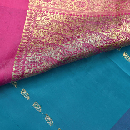 Vintage Sari Purple & Green Heavy Pure Satin Silk Woven Banarasi Brocade Saree Golden Zari 5Yd Dress making Bridal/wedding Sari Crafting