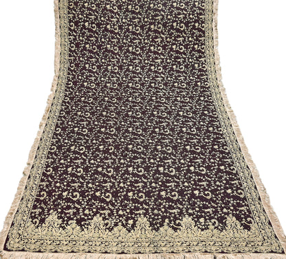 Indian Heavy Wedding Purple Pure Satin Silk Hand Embroidered Lehenga Set of 3pcs Bollywood style wedding wear