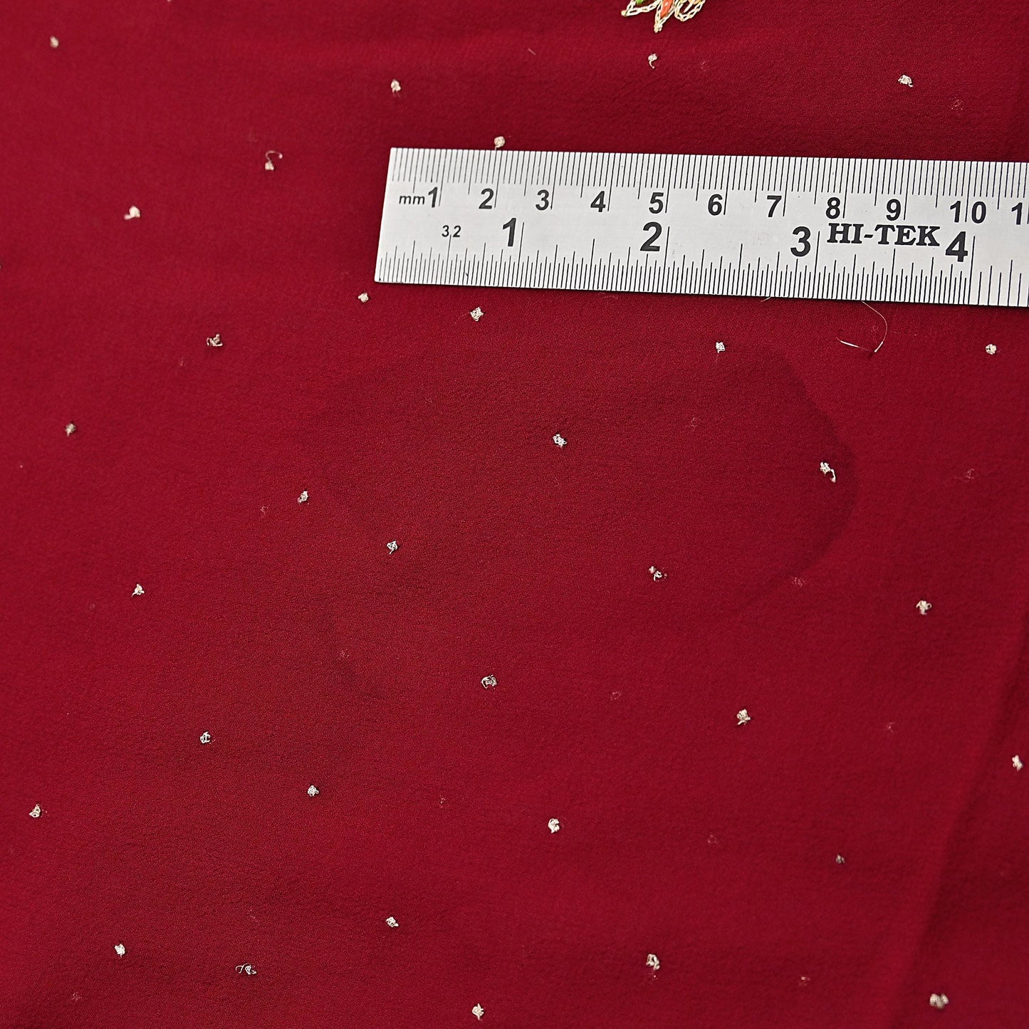 Indian Vintage Heavy Dark Red Dupatta Pure Georgette Silk Long Stole Hand Embroidered Designer By Ritu Kumar Scarves Scarf Zari Zardozi