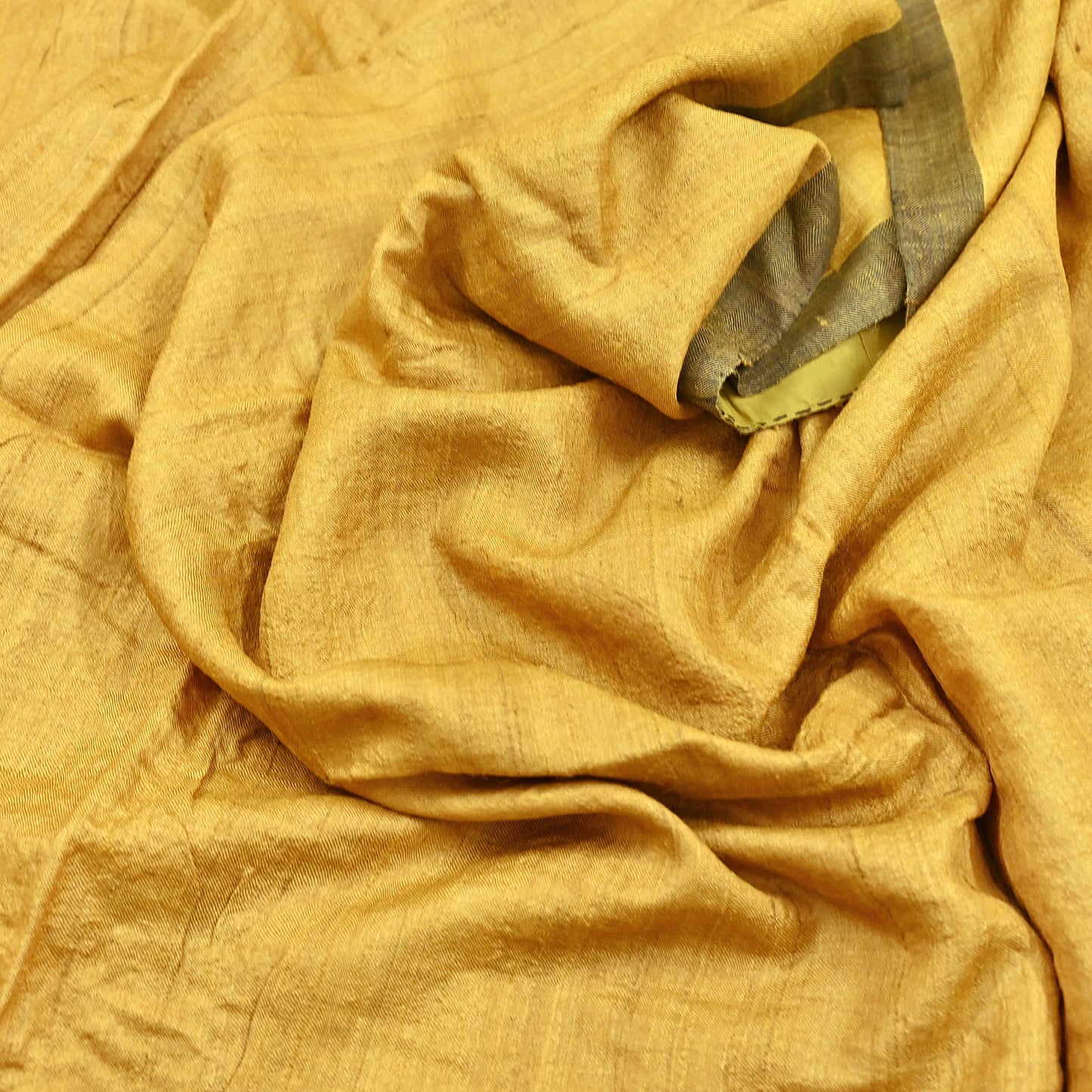 Indian Vintage Green & Yellow Saree Pure Woolen Woven Printed Sari Warm Craft Fabric 6Yd Woven Border Dress making Crafting Dress Designing