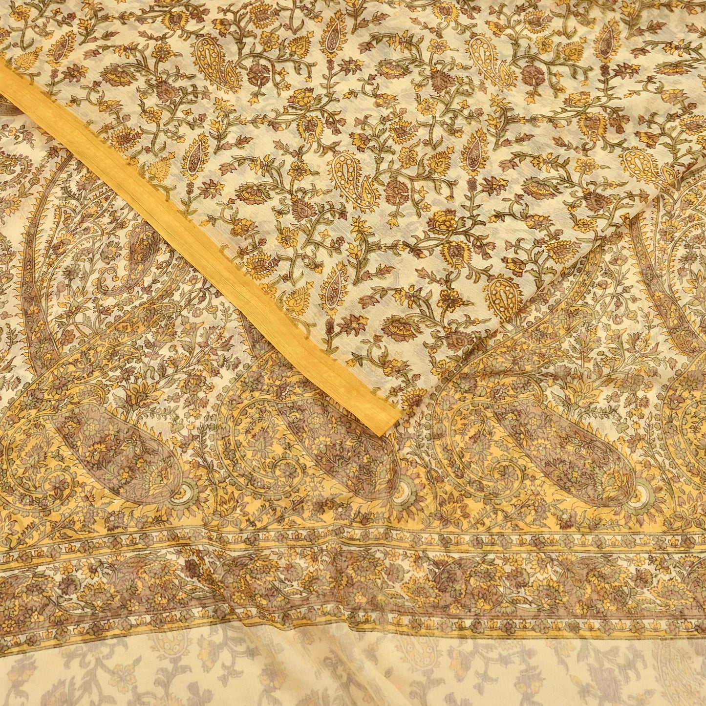 Indian Vintage Sari Chiffon Printed Sarees 5Yd Craft Fabric Sewing Soft Light Sari Dress Making Quilting For Crating