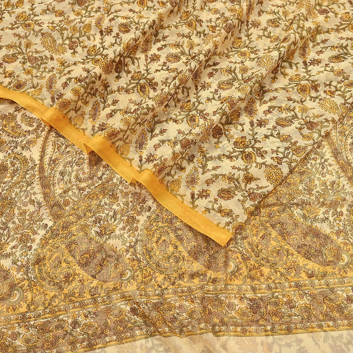 Indian Vintage Sari Chiffon Printed Sarees 5Yd Craft Fabric Sewing Soft Light Sari Dress Making Quilting For Crating