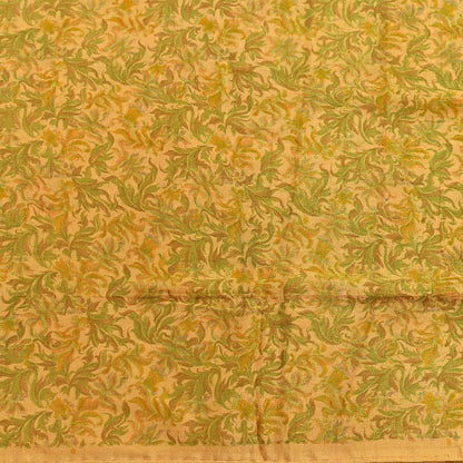 Indian Vintage Sari Mustard Pure Silk Printed Saree Fabric 5yard Sewing Craft Fabric DressMaking Soft Wrap