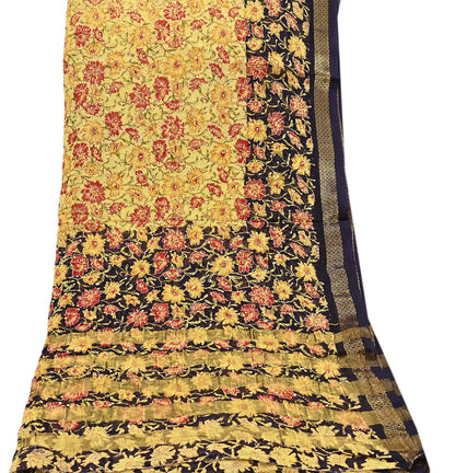 Indian Vintage Dupatta Long Stole Hand Embroidered kantha stole Blend Cotton Scarves Veil Wrap Soft Floral Sequins