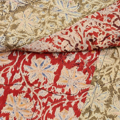 Indian Vintage Multi Dupatta Long Stole Block Print Pure Cotton Indian Scarves Scarf Veil Wrap Boho Soft Golden painted