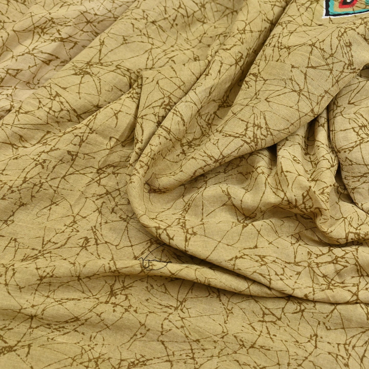 Indian Vintage Sari Green Batik Printed Pure Cotton Saree Craft Fabric 5Yd Sewing Soft Sarong Wrap Boho Dress Making Quilting