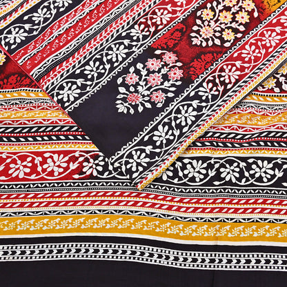 Indian Vintage Sari Yellow 100% Pure Silk Printed Sarees 5yd Sewing Craft Fabric Dress Making Soft Woven Border Upcycle Quilting