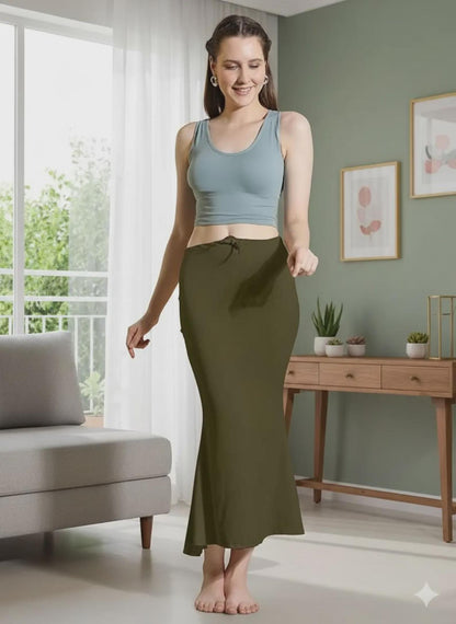 Saree Petticoat: Stretchable Cotton-Blend Shapewear Skirt
