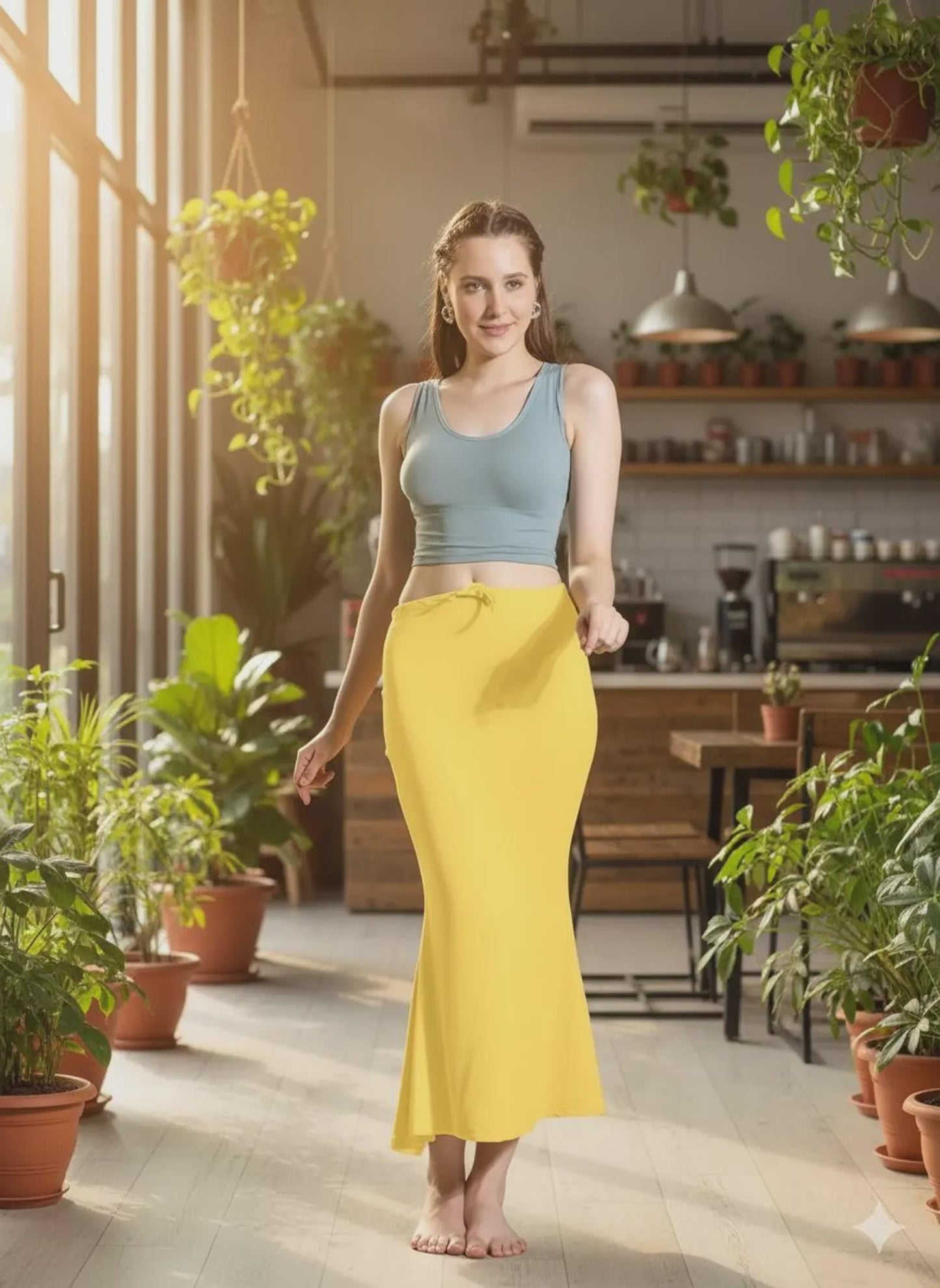 Saree Petticoat: Stretchable Cotton-Blend Shapewear Skirt