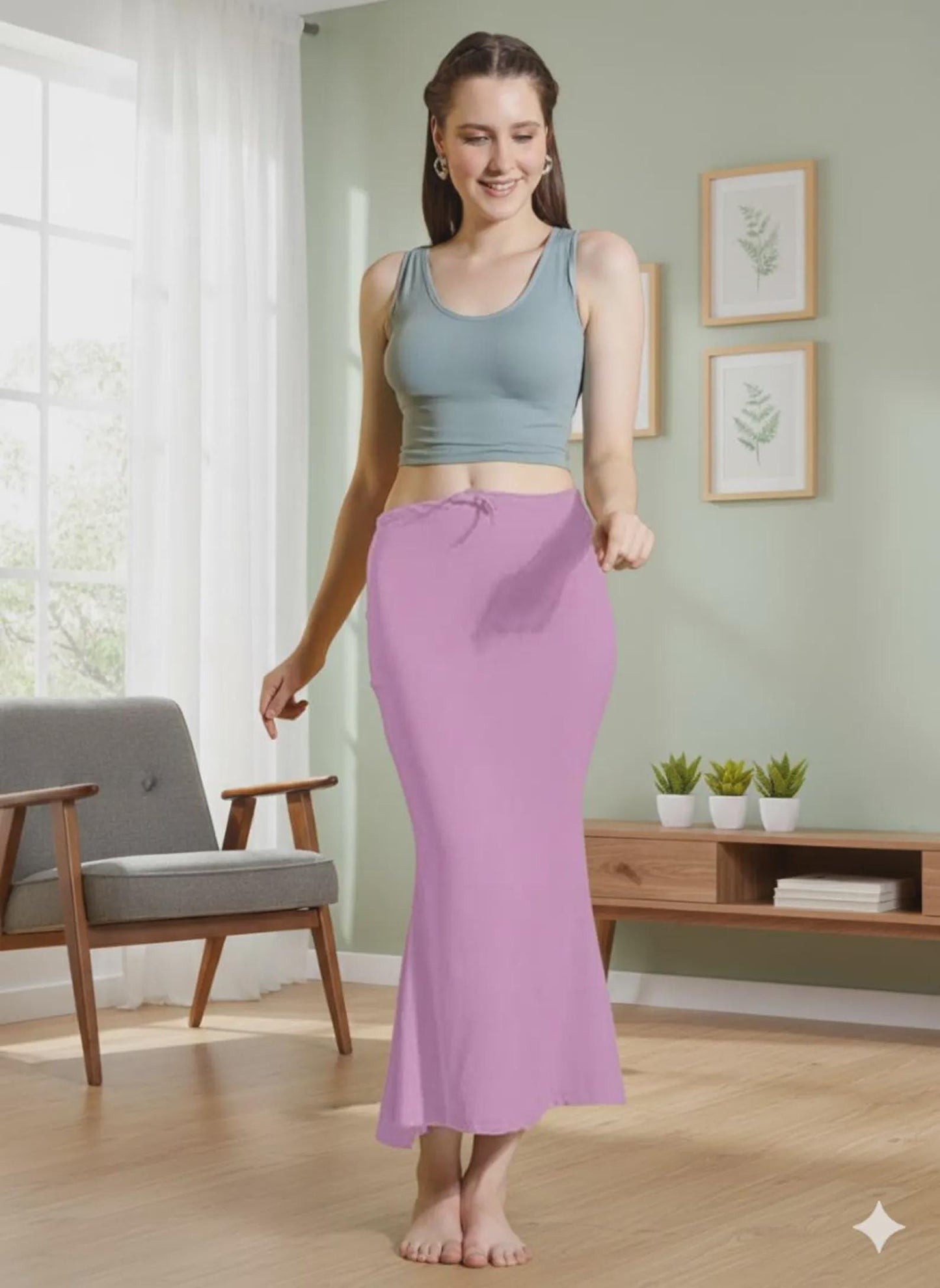 Saree Petticoat: Stretchable Cotton-Blend Shapewear Skirt