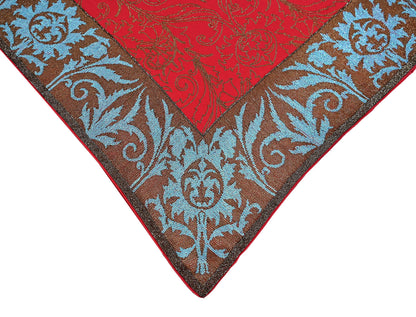 Indian Pre-owned Heavy Sari Red Pure Georgette Silk Hand Embroidered Sarees Designer Abu Jani 6Yd Sewing Ethnic Sarees