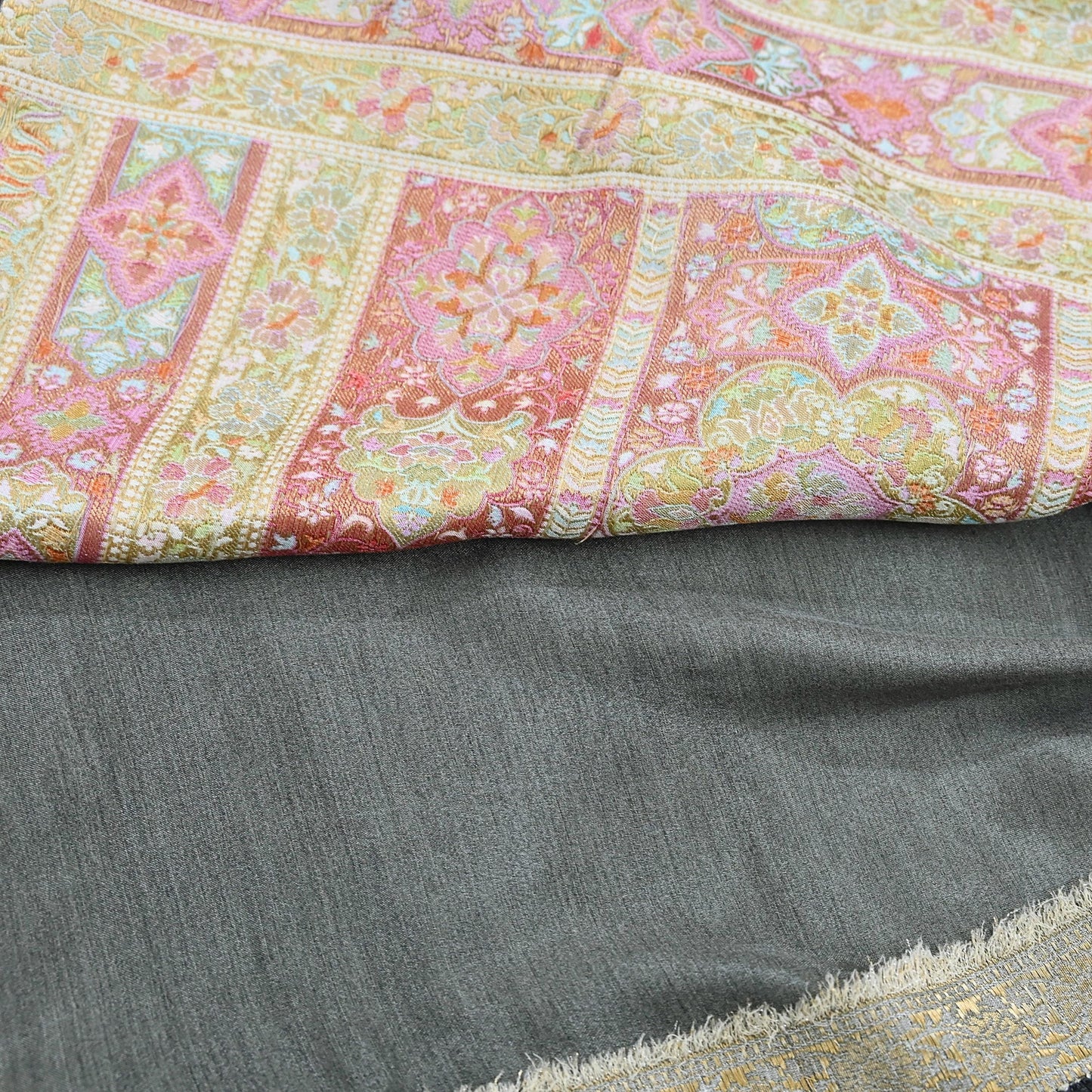 Indian Antique Vintage Heavy Wedding Sari Black Blend Satin Silk Hand Woven Banarasi brocade Sarees Zari 5Yd with blouse