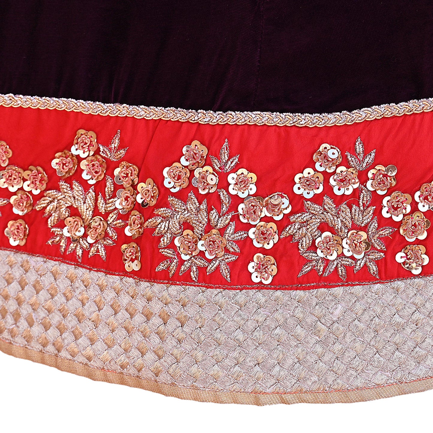 Manish Malhotra Purple Velvet Lehenga Skirt Heavy Zardozi Dabka Embroidery Indian Bridal Wear, Designer Couture Wedding Outfit