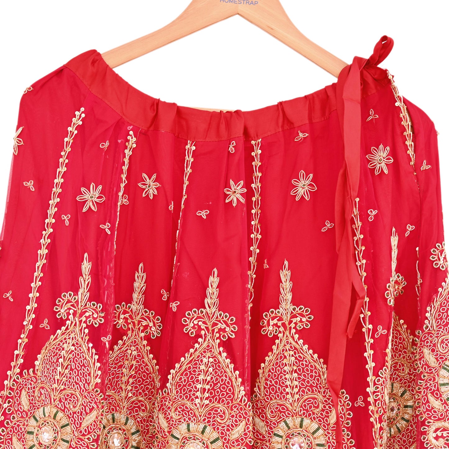 Indian Vintage Heavy Wedding Red Rajputana Phoshak skirt/Lehenga Pure Silk Hand Embroidered Bridal wear Ethnic Skirt Zardozi/ Dabka, Zari